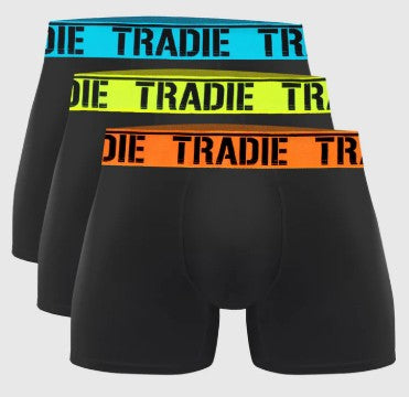 Tradie Mens 3Pk Trunk Fluoro Brights Waistband MJ1194WK3