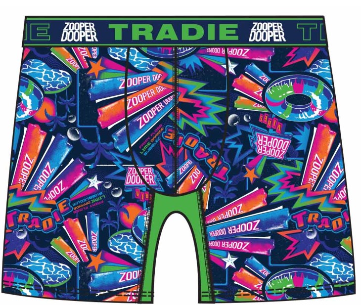 Tradie No Chafe Bamboo Boxer Brief Viva Las Zooper Dooper MJ6399SK