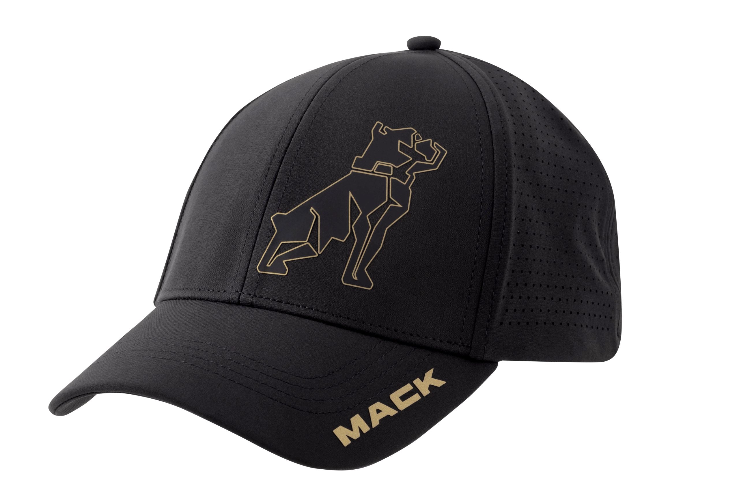 MKFLP2401 MACK FITTED CURVED 6 Panel Cap w Perforated back panels