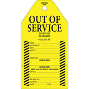 Out of Service Tuffa Tags 1 Tear Off Section (Pack of 100) OS02