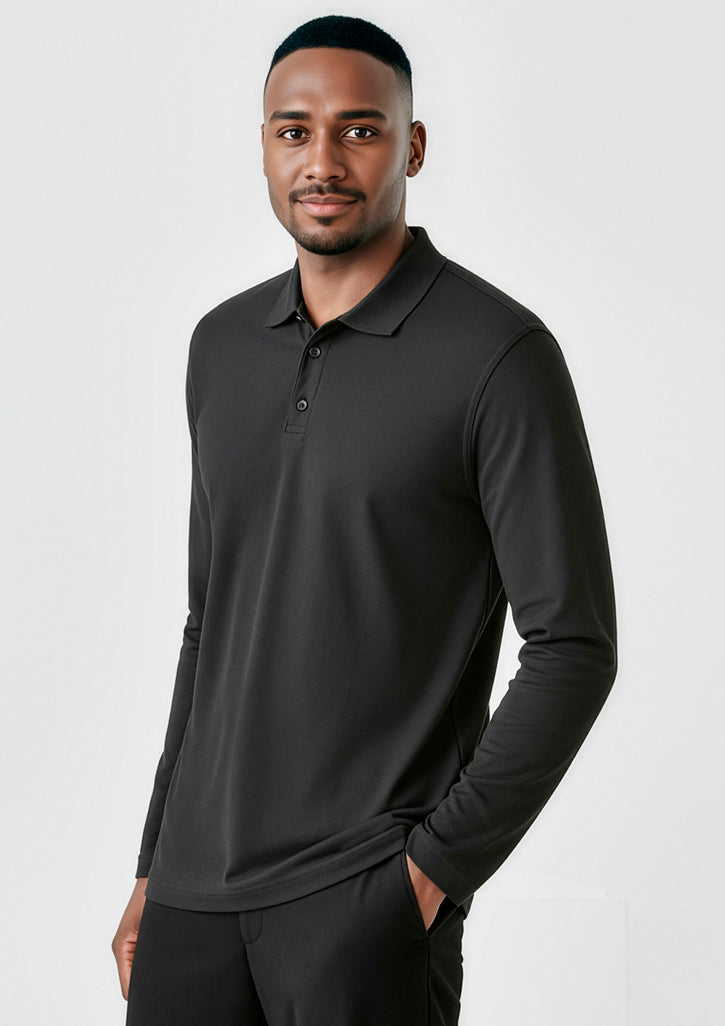 Biz Collection Crew Men's L/S Polo P400ML