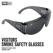 Visitors Safety Glasses Smoke Lens