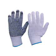 Knitted Poly/Cotton With PVC Dots Gloves Mens Size Minimum 12 to Buy