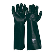 45cm Green Double Dipped PVC Gloves Large