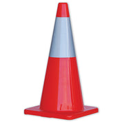 Orange PVC Traffic Cone / Reflective Tape 700mm