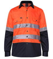 Ritemate Hi Vis Lightweight Long Sleeve Drill Shirt