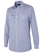 Men's Pilbara Y/D Stripe Dual Pocket L/S Shirt