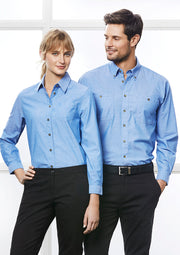 Women's Long Sleeve Chambray Shirt