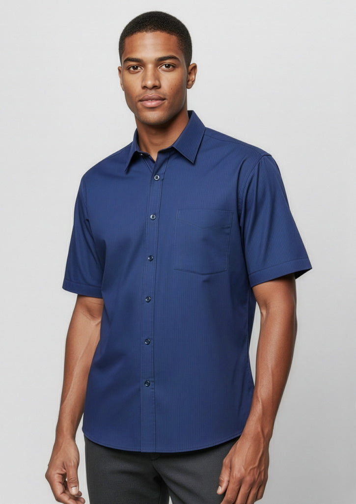 Micro Check Mens S/S Shirt SH817