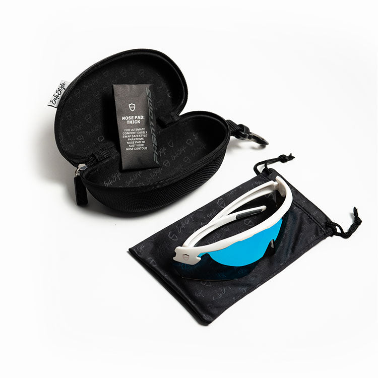Phantoms Matte White Frame Blue Reflector PHMWBT100
