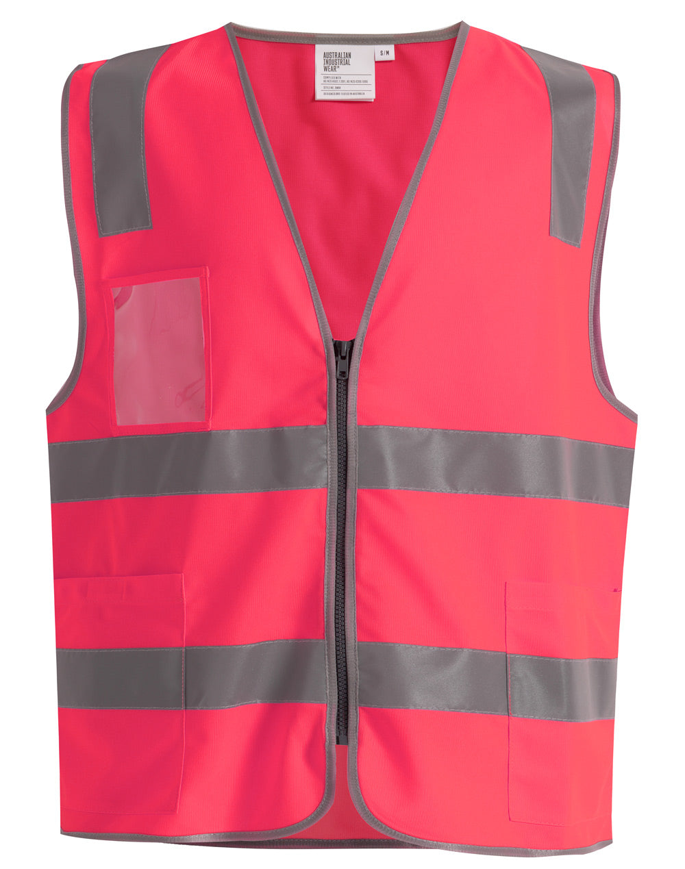 Unisex Hi Vis Safety Vest c/w ID and Utility Pocket