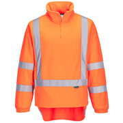 W17 Hi Vis X Back 1/4 Zip Polar Fleece
