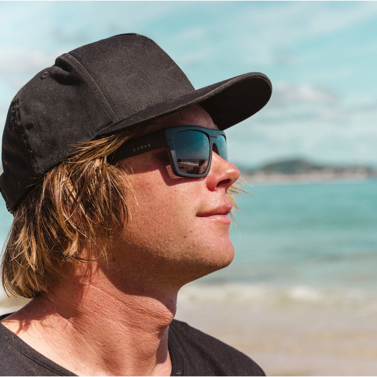Volley Polarized Matt Black Frame Sunglasses 3022