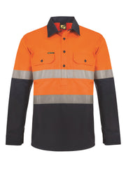 Heavyweight Two Tone Cotton Drill With Gusset Sleeves & CSR Tape WS6031