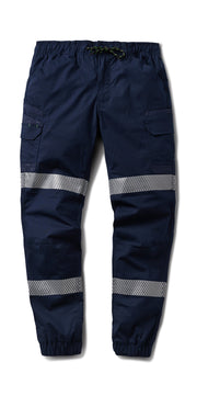 Taped Cuffed Elastic Waist Stretch Ripstop Work Pant WP-12CT