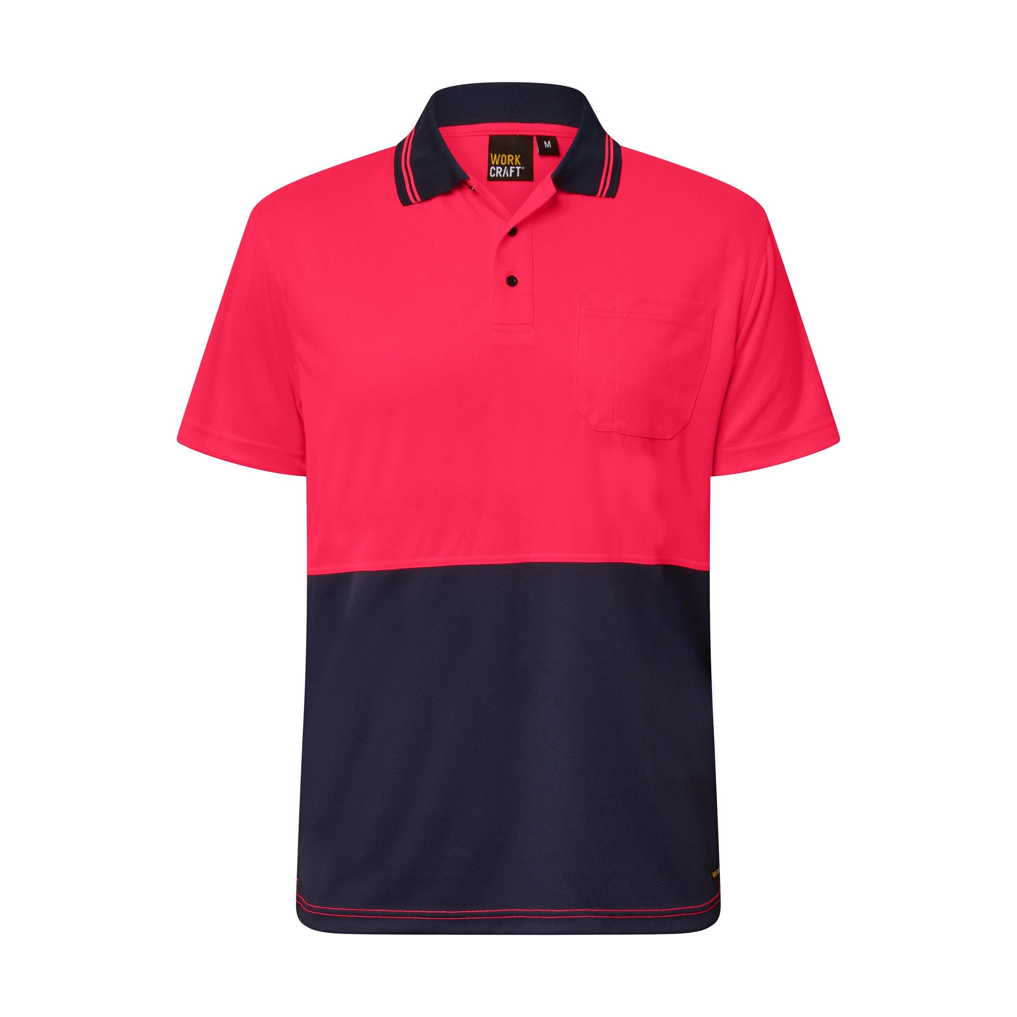Hi Vis Two Tone Polo Pocket- Ss
