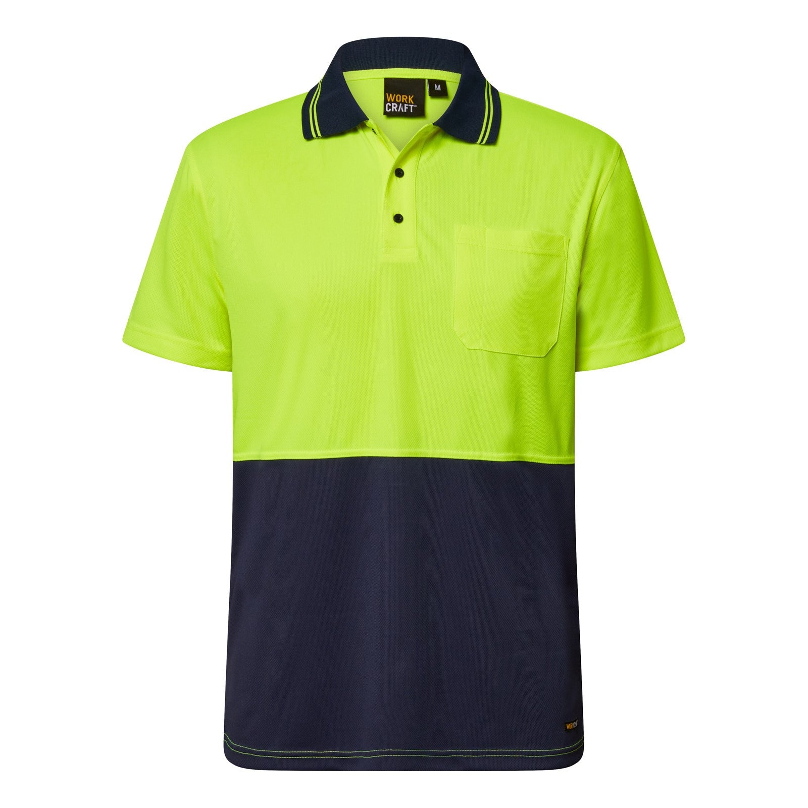 Hi Vis Two Tone Polo Pocket- Ss