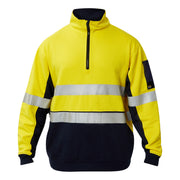 Hi Vis Half Zip Cotton Reflective Pullover