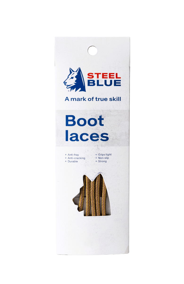 Steel Blue Leather Laces 150cm A-000057