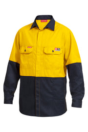 Shieldtec FR Hi-visibility Two Tone Open Front Long Sleeve Shirt