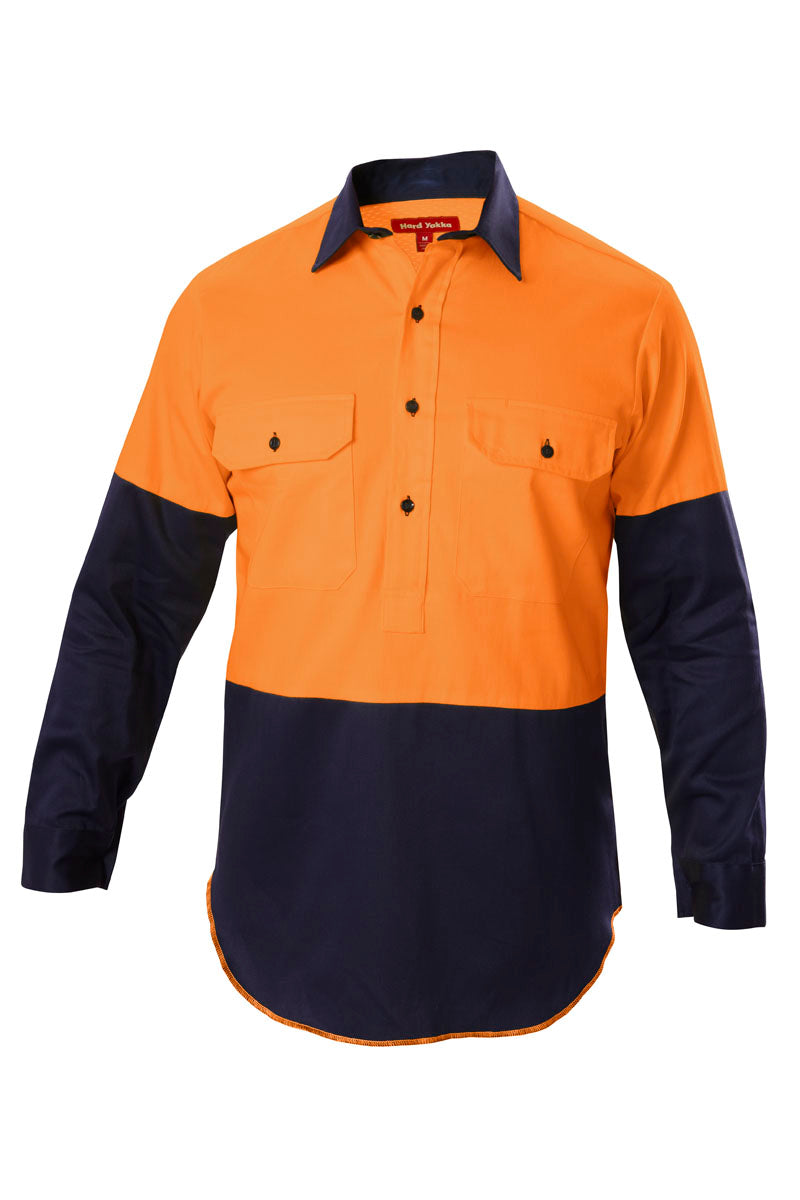 Core Hi Vis LS CF Hw Splice Gst Slv Drill Shirt