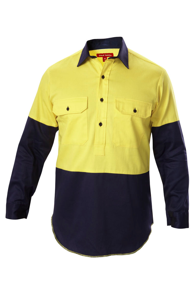 Core Hi Vis LS CF Hw Splice Gst Slv Drill Shirt