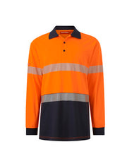 Core Hi Vis Long Sleeve Spliced Segmented Tape Polo