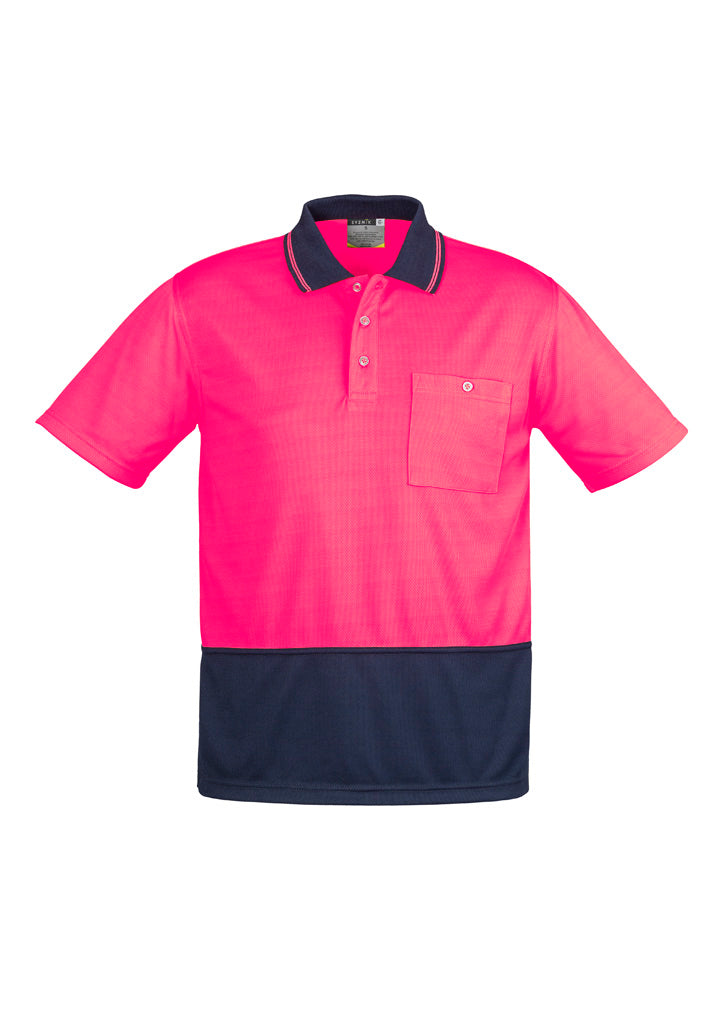 Unisex Hi Vis Basic Spliced Polo - Short Sleeve ZH231