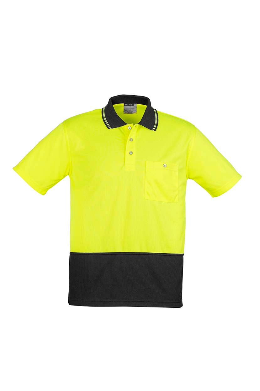 Unisex Hi Vis Basic Spliced Polo - Short Sleeve