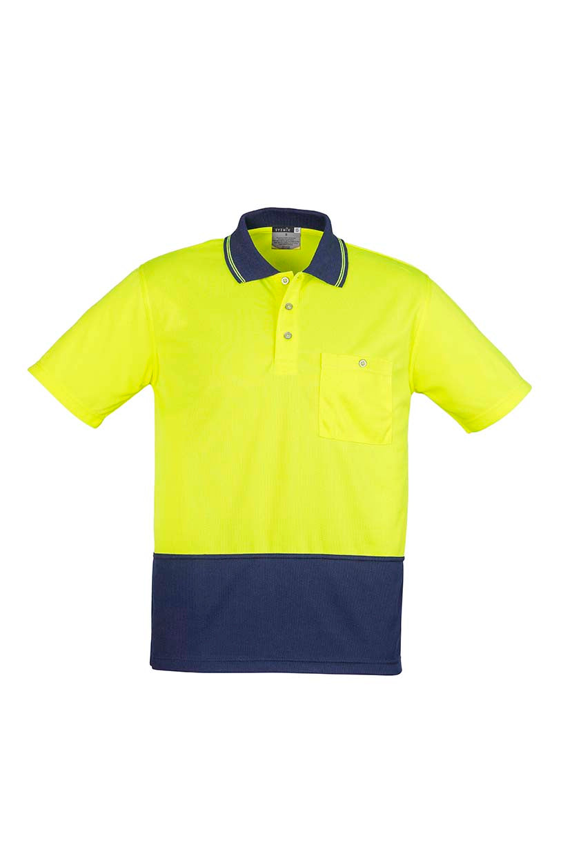 Unisex Hi Vis Basic Spliced Polo - Short Sleeve