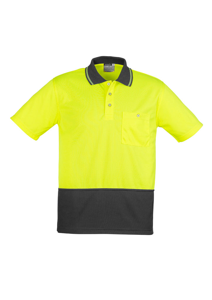 Unisex Hi Vis Basic Spliced Polo - Short Sleeve ZH231