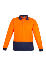 Unisex Hi Vis Basic Spliced Polo - Long Sleeve