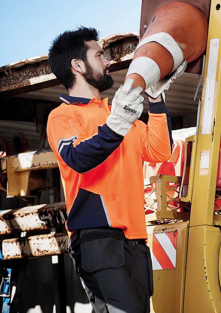 Men's Hi Vis Squad L/S Polo ZH238