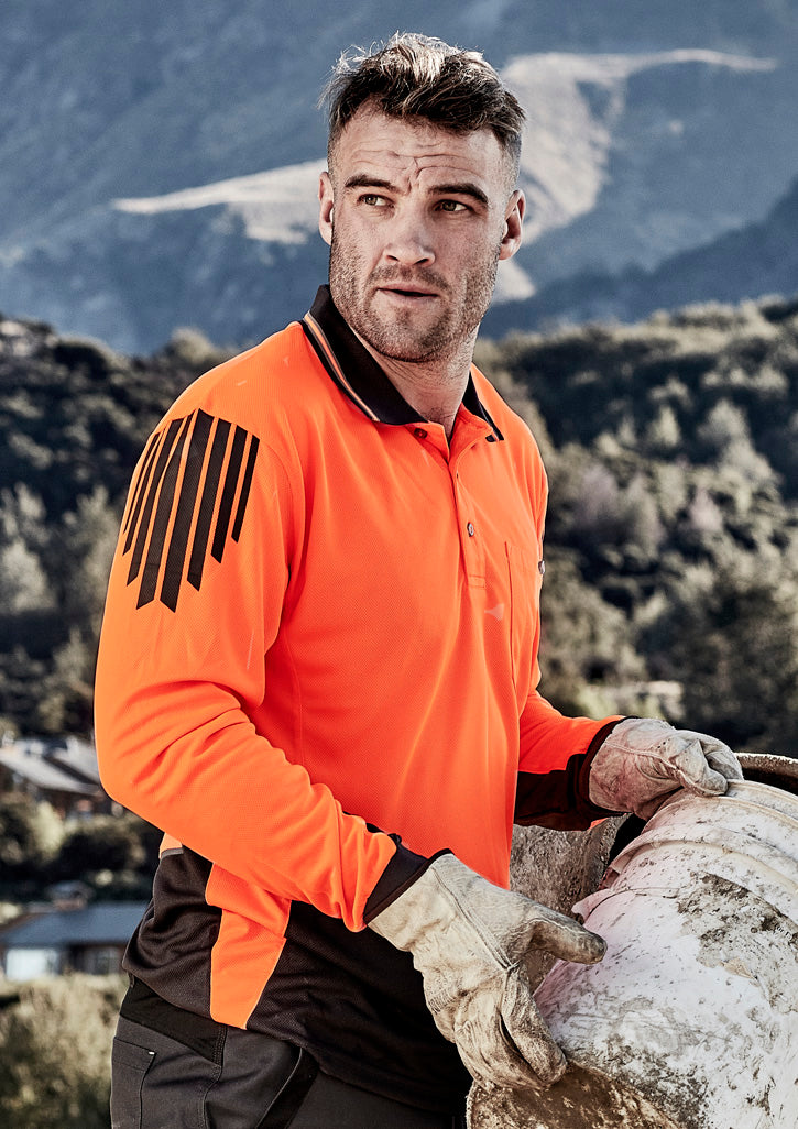 Men's Hi Vis Flux L/S Polo ZH310