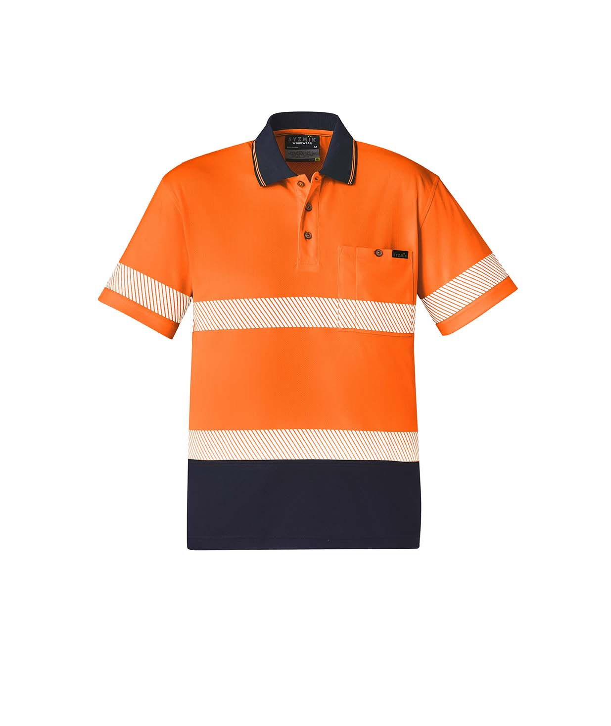 Unisex Hi Vis Segmented S/S Polo - Hoop Taped