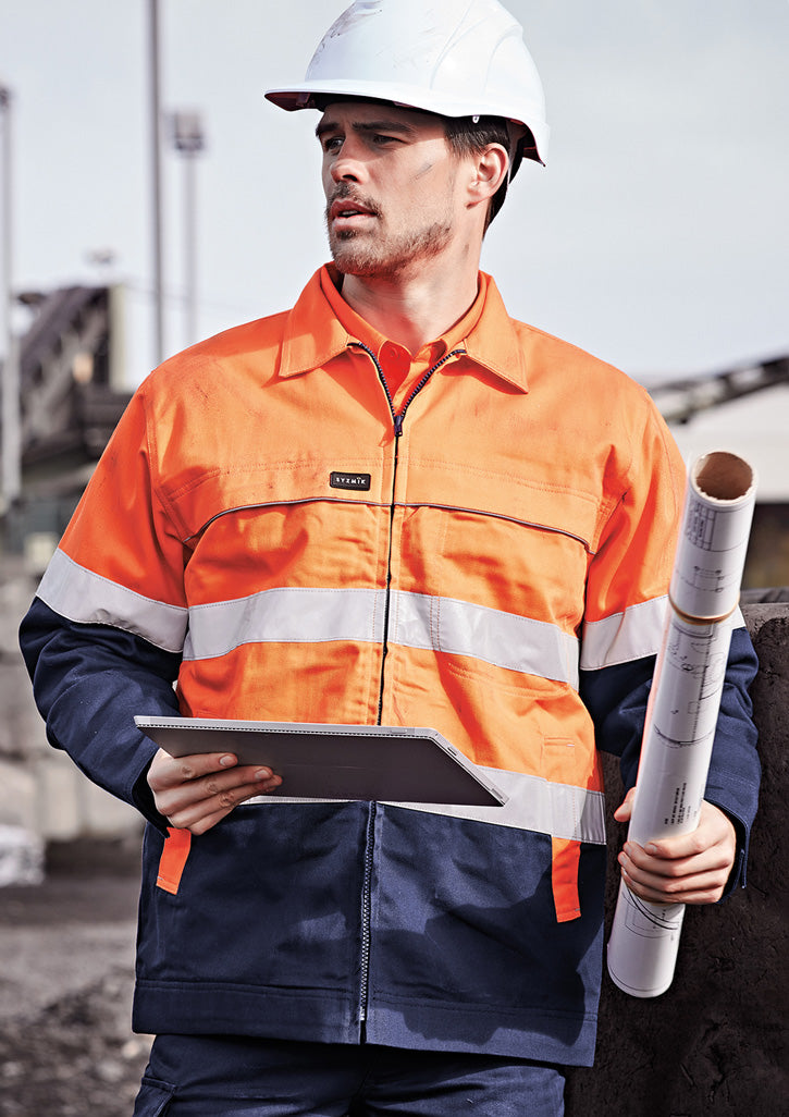Men's Hi Vis Cotton Drill Jacket ZJ590