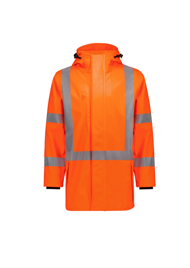 Mens Hi Vis X Back Heavy Duty Waterproof Jacket Orange