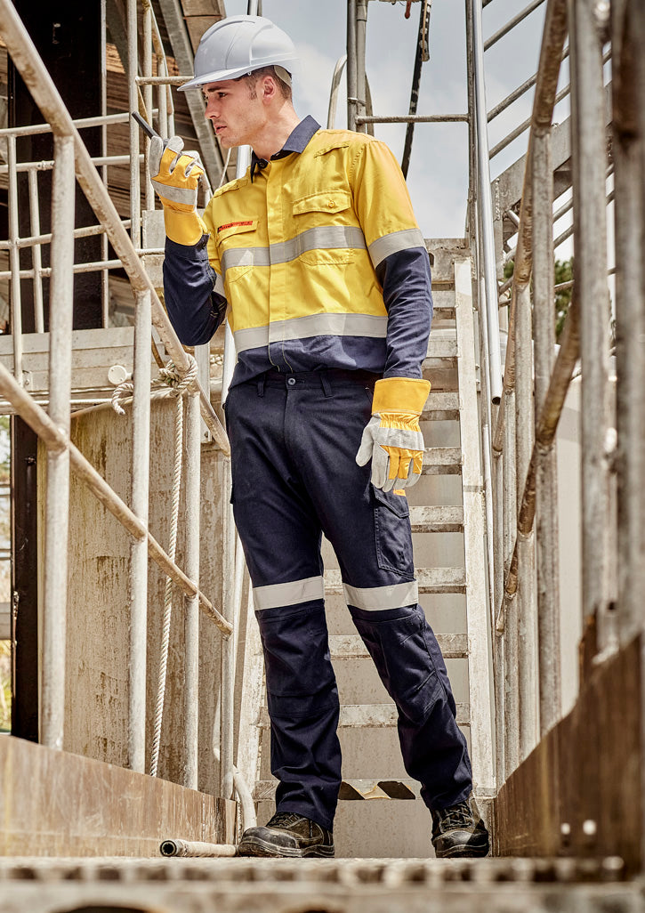 Men's Orange Flame Taped Cargo Pant ZP521