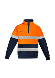 Men's Orange Flame HRC 2 Hoop Taped 1/4 Zip Brushed Fleece