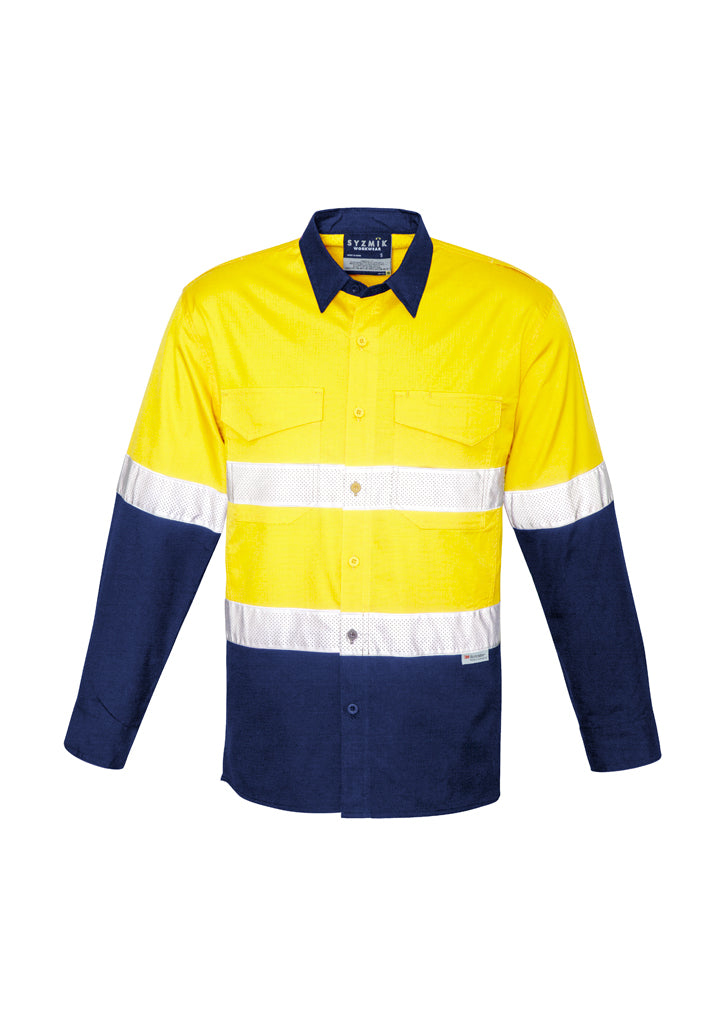 Syzmik Men's Rugged Cooling Taped Hi Vis Spliced Shirt