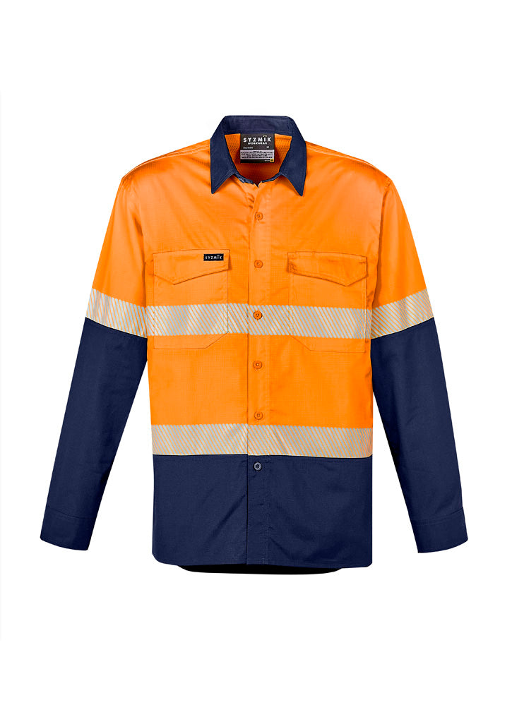 Men's Rugged Cooling Hi Vis Segmented Tape Long Sleeve Shirt