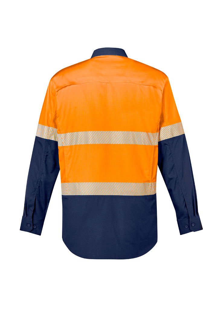 Men's Rugged Cooling Hi Vis Segmented Tape Long Sleeve Shirt