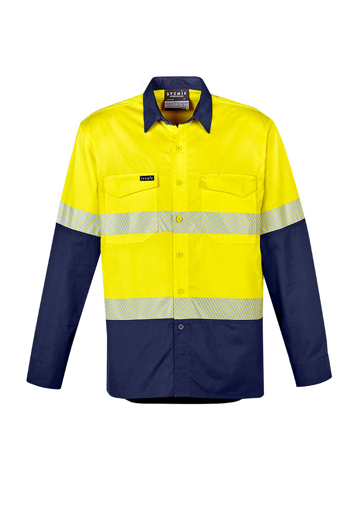 Men's Rugged Cooling Hi Vis Segmented Tape Long Sleeve Shirt