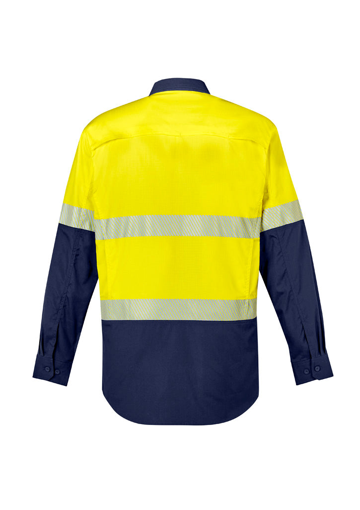 Men's Rugged Cooling Hi Vis Segmented Tape Long Sleeve Shirt