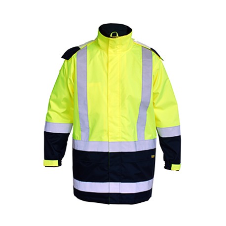 Bisley Two Tone Hi Vis Rain Jacket