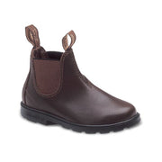 Kids Brown Elastic Side Boot - V Cut