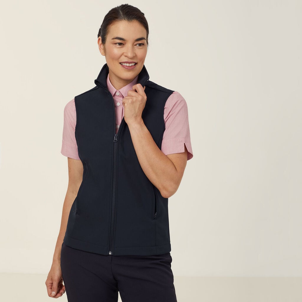 Ladies Bonded Soft Shell Vest CAT748