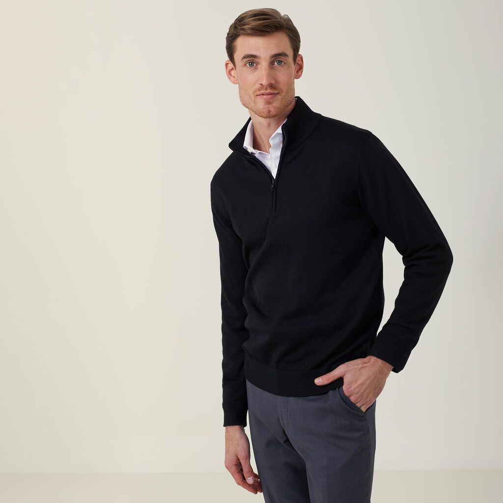 NNNT Long Sleeve Zip Neck Jumper
