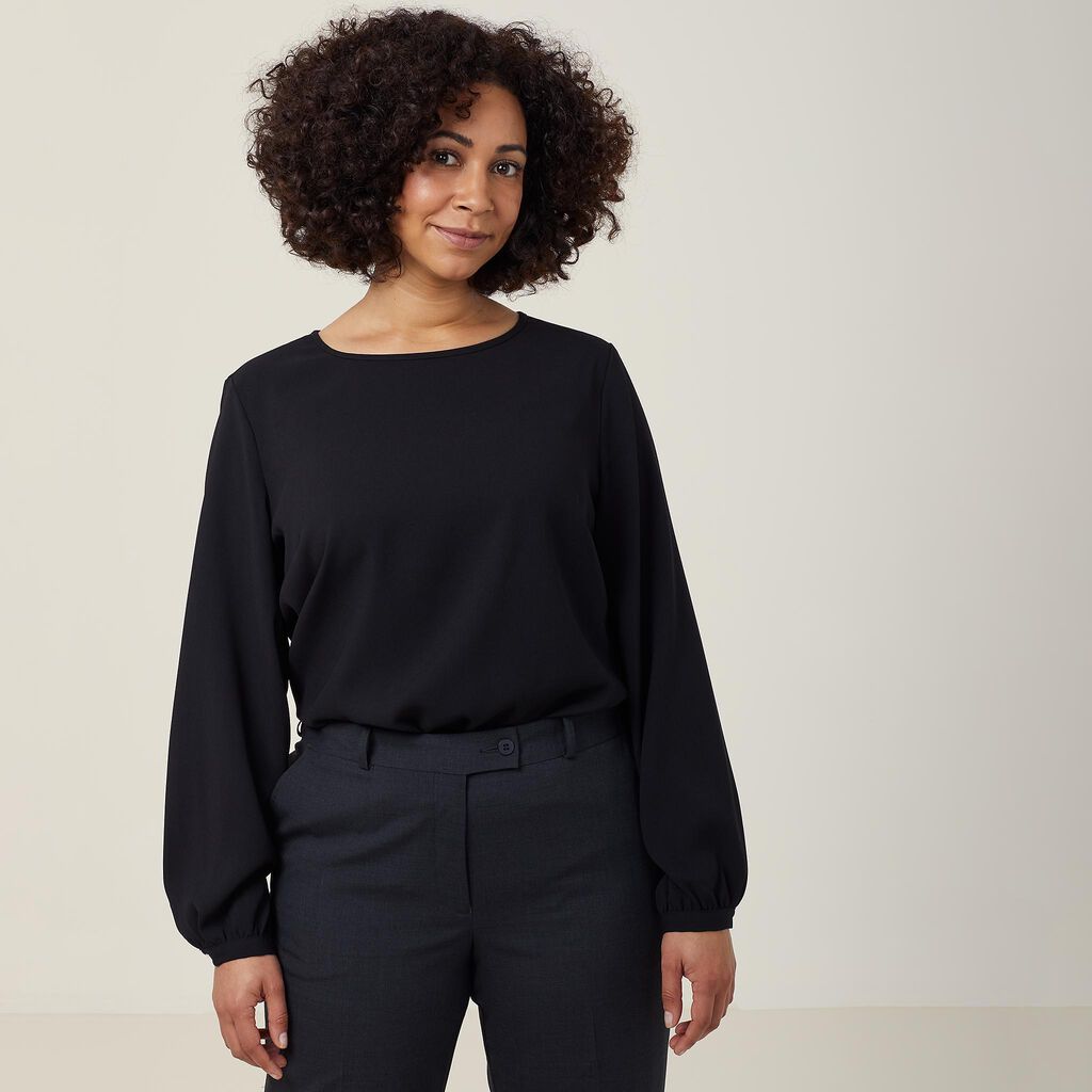 NNT Heavy Stretch Georgette Long Sleeve Blouse