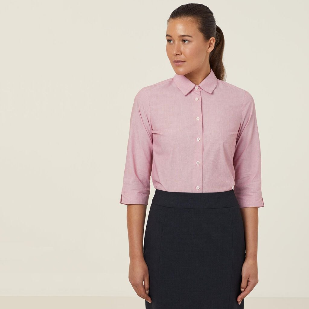 Poly Cotton End-on-end 3/4 Sleeve Shirt CATUDH